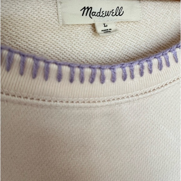 Madewell Stitched Shrunken Sweatshirt Size L - Picture 6 of 11
